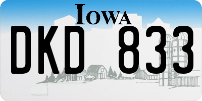 IA license plate DKD833
