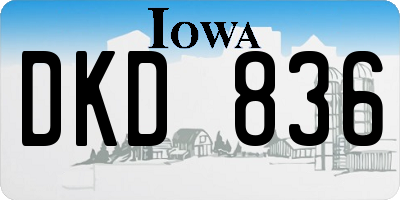 IA license plate DKD836
