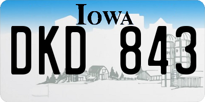 IA license plate DKD843