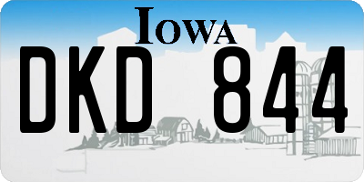IA license plate DKD844