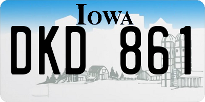 IA license plate DKD861