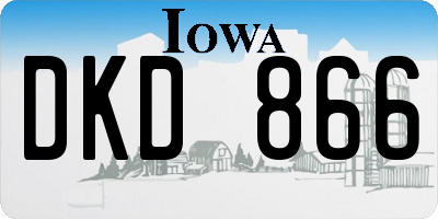 IA license plate DKD866