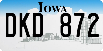IA license plate DKD872