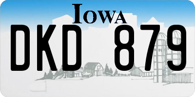 IA license plate DKD879