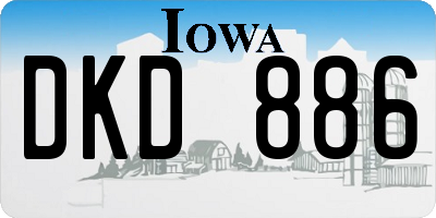 IA license plate DKD886