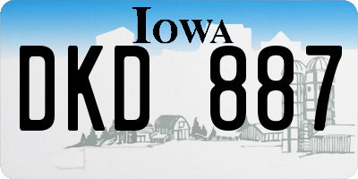 IA license plate DKD887