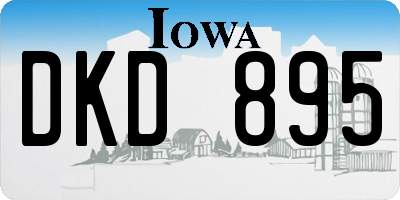 IA license plate DKD895