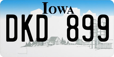 IA license plate DKD899