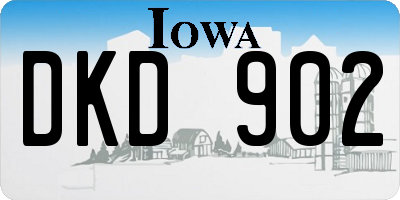 IA license plate DKD902