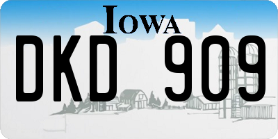 IA license plate DKD909