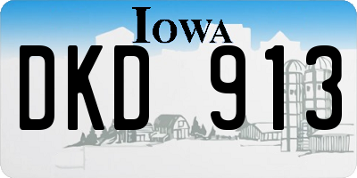 IA license plate DKD913