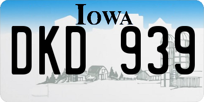 IA license plate DKD939
