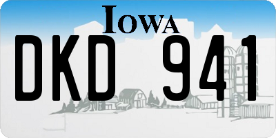 IA license plate DKD941