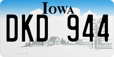 IA license plate DKD944