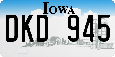 IA license plate DKD945