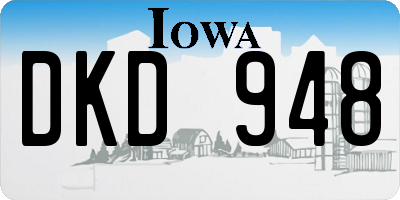 IA license plate DKD948