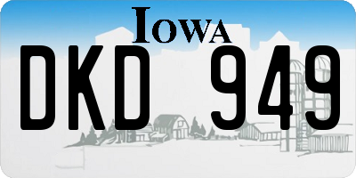 IA license plate DKD949