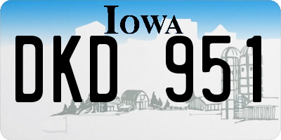 IA license plate DKD951