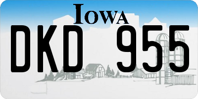 IA license plate DKD955