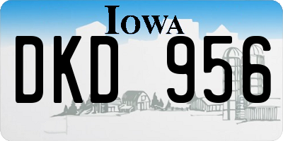 IA license plate DKD956