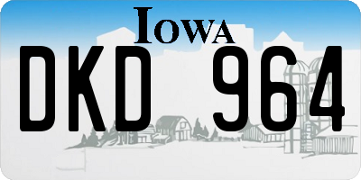 IA license plate DKD964