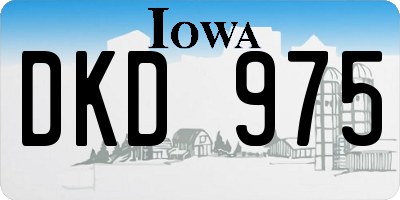 IA license plate DKD975