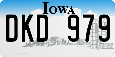 IA license plate DKD979