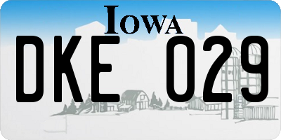 IA license plate DKE029