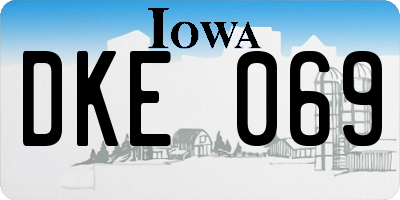 IA license plate DKE069