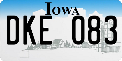 IA license plate DKE083