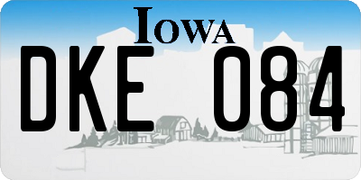 IA license plate DKE084