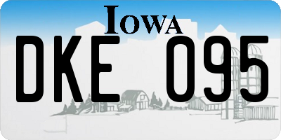 IA license plate DKE095