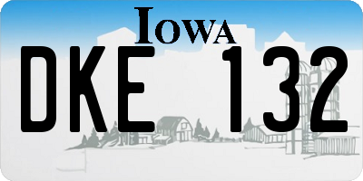 IA license plate DKE132