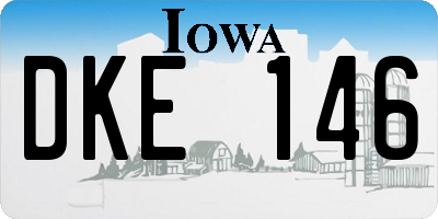 IA license plate DKE146