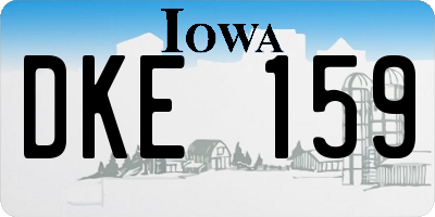 IA license plate DKE159