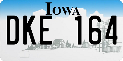 IA license plate DKE164