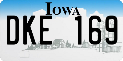 IA license plate DKE169