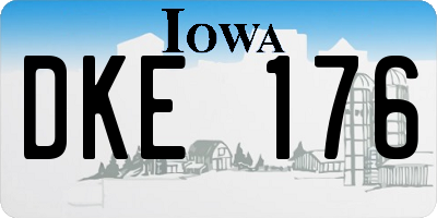 IA license plate DKE176