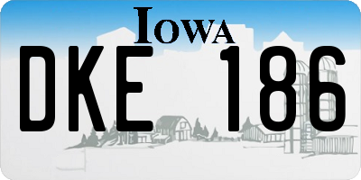 IA license plate DKE186