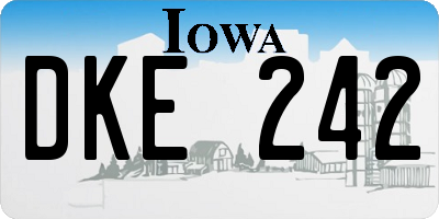 IA license plate DKE242