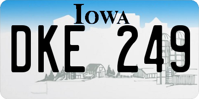 IA license plate DKE249