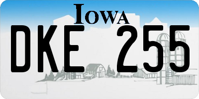 IA license plate DKE255