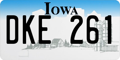 IA license plate DKE261
