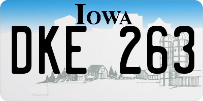 IA license plate DKE263
