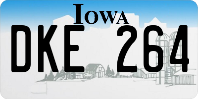 IA license plate DKE264