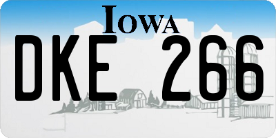 IA license plate DKE266