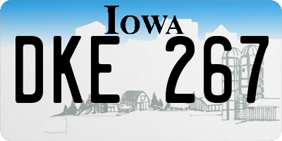 IA license plate DKE267