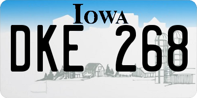 IA license plate DKE268