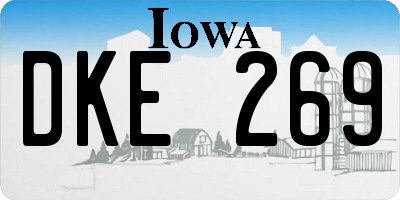 IA license plate DKE269
