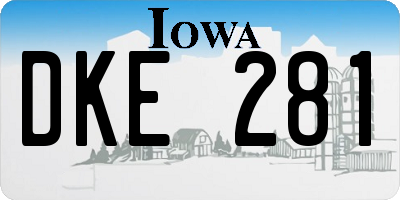IA license plate DKE281